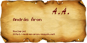 András Áron névjegykártya